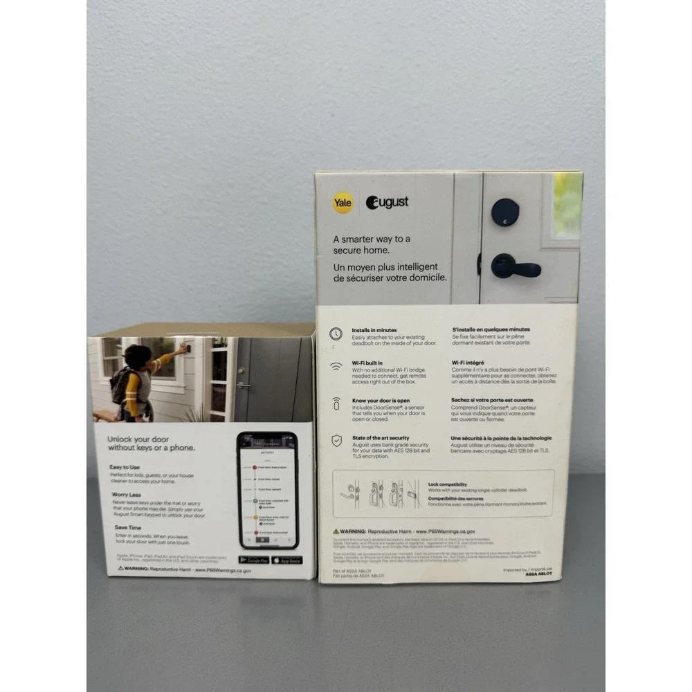 August Wi-Fi Smart Lock Matte Black ASL-05 Sealed 4th Generation w/ Keypad NIB